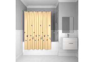Штора для ванной комнаты IDDIS Butterfly 200*200 см yellow butterfly