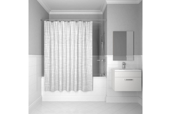 Штора для ванной комнаты IDDIS Gauze 200*180 см Silver Gauze (341P20RI11)