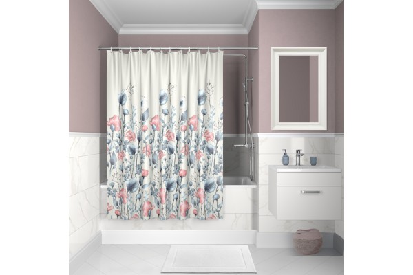 Штора для ванной комнаты 200*180 IDDIS Decor