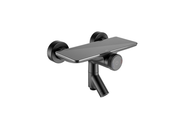 Смеситель для ванны IDDIS Shelfy с управлением Push Control, черный матовый