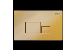 Клавиша смыва D&K Quadro золотой