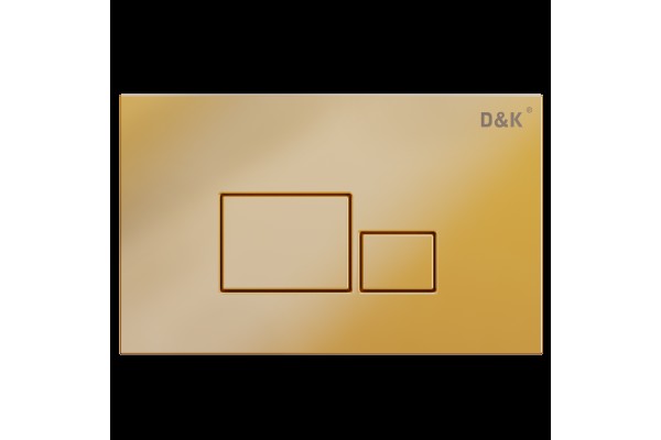 Клавиша смыва D&K Quadro золотой