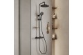 Смеситель термостатический для душа со стойкой и тропической лейкой Milardo Ideal Spa