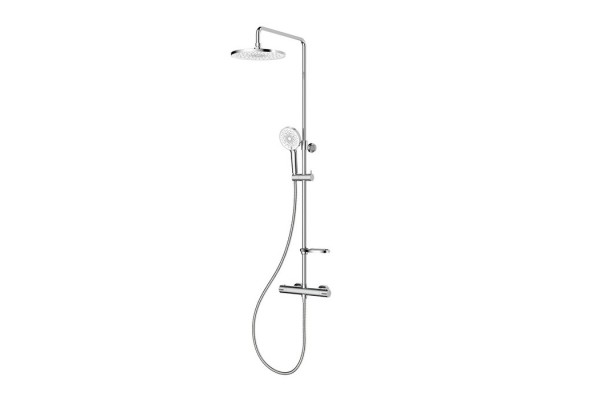 Смеситель термостатический для душа со стойкой и тропической лейкой Milardo Ideal Spa