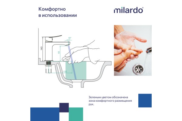 Смеситель для умывальника Milardo Demi