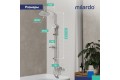 Душевой гарнитур с тропической лейкой Milardo Ideal Spa