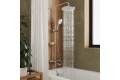 Смеситель термостатический для ванны со стойкой и тропической лейкой Milardo Ideal Spa