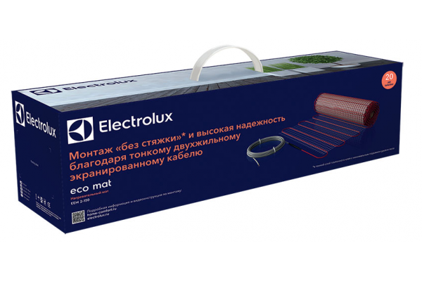 Теплый пол Electrolux Eco Mat 150 вт, 1 кв.м., под плитку EEM2-150-1