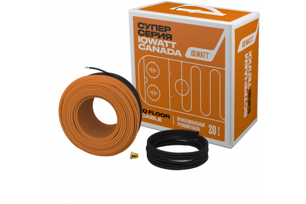 Кабель нагревательный IQWatt 50 м, 1000 Вт электрический теплый пол IQ-Floor-cable-50