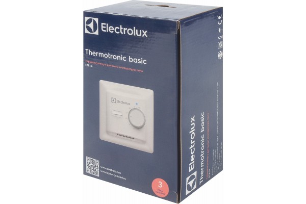 Терморегулятор Electrolux ETB-16 проводной, не программируемый, белый