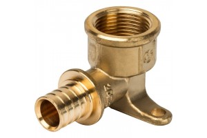 Elsen Угольник с креплением (водорозетка) 20x3/4 В. аксиальный PEX, латунь