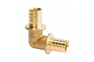 Elsen Угольник 25x25 аксиальный PEX, латунь