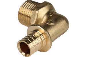 Elsen Угольник переходной 20x3/4 Н. аксиальный PEX, латунь