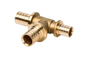 Elsen Тройник переходной 25x25x20 аксиальный PEX, латунь
