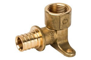 Elsen Угольник с креплением (водорозетка) 20x1/2 В. аксиальный PEX, латунь