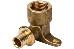 Elsen Угольник с креплением (водорозетка) 16x1/2 В. аксиальный PEX, латунь