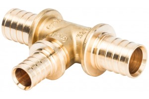 Elsen Тройник переходной 32x20x32 аксиальный PEX, латунь