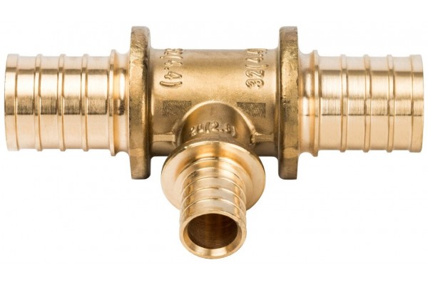 Elsen Тройник переходной 32x20x32 аксиальный PEX, латунь