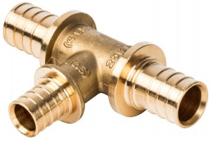 Elsen Тройник переходной 32x25x32 аксиальный PEX, латунь