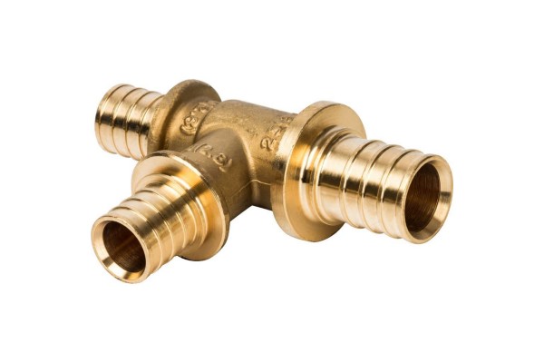 Elsen Тройник переходной 25x20x20 аксиальный PEX, латунь