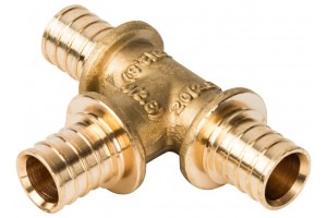 Elsen Тройник 20x20x20 аксиальный PEX, латунь
