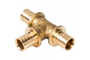 Elsen Тройник переходной 20x25x20 аксиальный PEX, латунь
