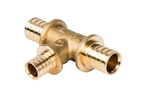 Elsen Тройник переходной 20x16x20 аксиальный PEX, латунь