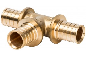 Elsen Тройник 32x32x32 аксиальный PEX, латунь