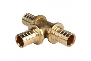 Elsen Тройник 25x25x25 аксиальный PEX, латунь