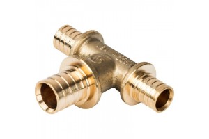 Elsen Тройник переходной 16x20x16 аксиальный PEX, латунь