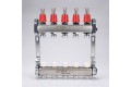 Коллекторная группа Valtec VTc.584.EMNX.0604 отводов 4, нержавеющая сталь, c расходомерами, тёплый пол