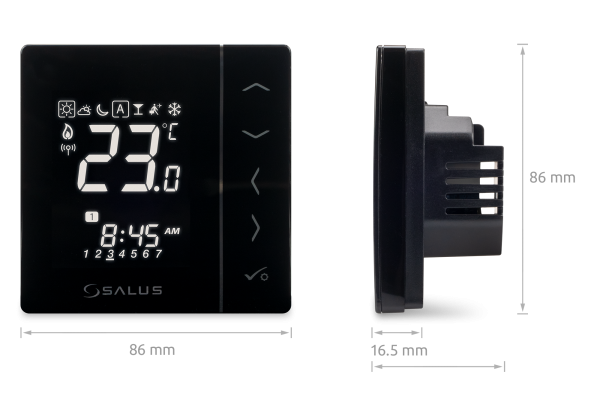 Salus VS10BRF Черный Терморегулятор беспроводной, программируемый Zigbee
