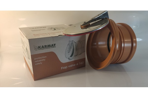 Обратный клапан Karmat 160 выпускной канализационный, ZBK160