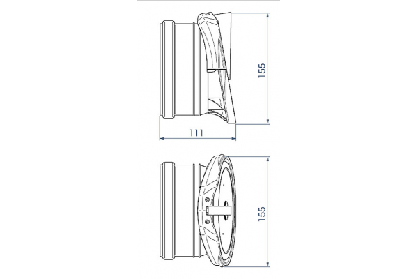 Обратный клапан Karmat 72-100 канализационный, ZBK DR