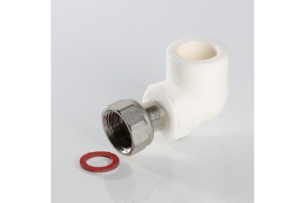 Угольник Valtec PPR с накидной гайкой 25х1, VTp.758.0.02506
