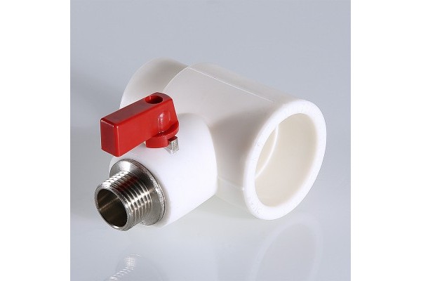 Тройник Valtec коллекторный PPR с шаровым краном, 40мм х 1/2 нар. конус, VTp.781.0.04004