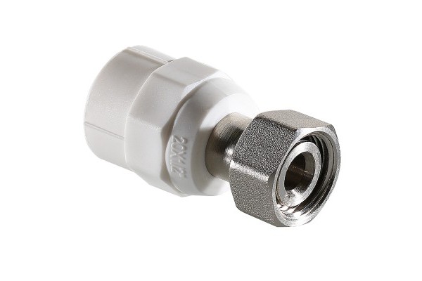 Соединитель PPR Valtec с накидной гайкой 20 х 1/2 конус, VTp.708.K.02004