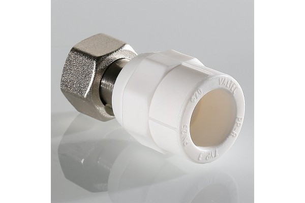 Соединитель PPR Valtec с накидной гайкой 20 х 1/2 конус, VTp.708.K.02004