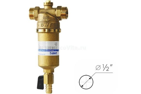 BWT Protector mini H/R 1/2 фильтр механической очистки горячей воды, 810506