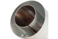 STOUT Элемент дымохода отвод коаксиальный 45°  DN60/100, п/м уплотнения и хомут в комплекте (с логотипом)