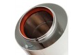 STOUT Элемент дымохода отвод коаксиальный 45°  DN60/100, п/м уплотнения и хомут в комплекте (с логотипом)