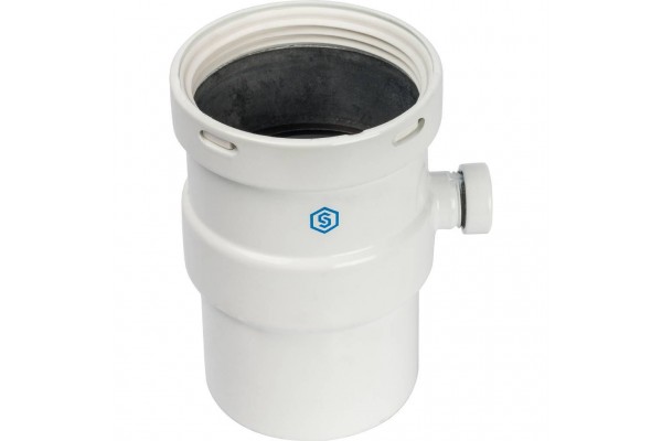STOUT Элемент дымохода  горизонтальный DN80  п/м с патрубком для отвода конденсата