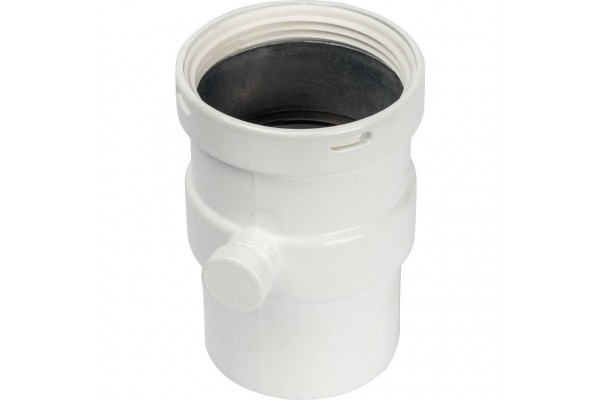 STOUT Элемент дымохода  горизонтальный DN80  п/м с патрубком для отвода конденсата