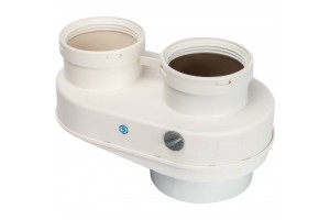STOUT Элемент дымохода DN80/80 адаптер для подкл. разд. труб (совместимый  Baxi ) PP-Ryton
