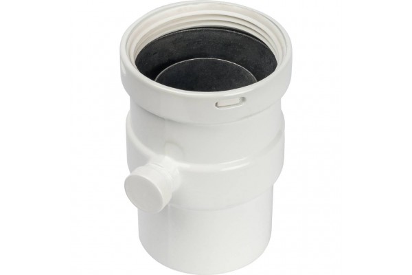 STOUT Элемент дымохода вертикальный  D80  п/м с патрубком для отвода конденсата