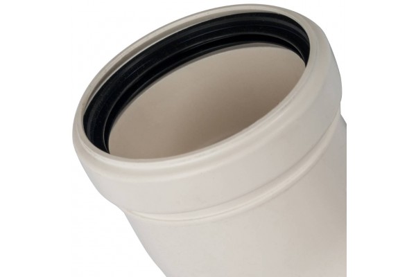 STOUT Элемент дымохода конденсац.угол 87° DN80 м/п PP-FE с кронштейном