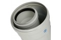 STOUT Элемент дымохода конденсац. труба  2000 мм DN60/100 м/п PP-FE