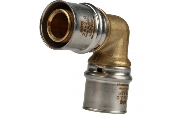 STOUT Угольник  90° 26х26 для металлопластиковых труб прессовой