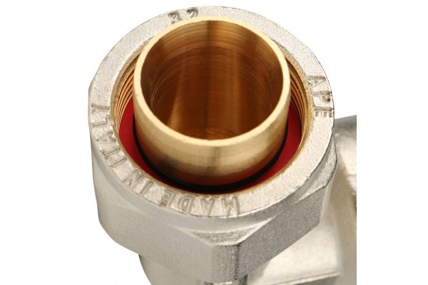 STOUT Угольник-переходник с внутренней резьбой 1x32 для металлопластиковых труб винтовой