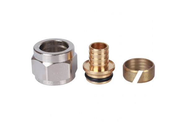 STOUT Переходник компрессионный (евроконус) 16x1/2 В. (2.2мм) PEX/Pert